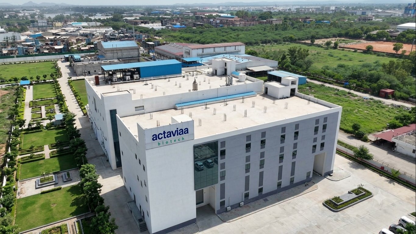 Aerial view of the Actaviaa Biotech manufacturing site, Alwar